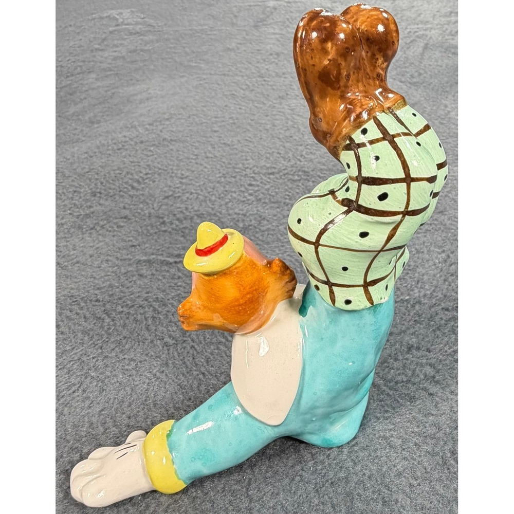 Vintage 1956 Yona Original Ceramic Circus Clown Handstand Acrobat Figurine 5" - Picture 9 of 13